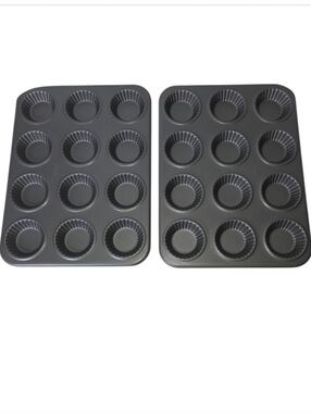 Food Network Non Stick 12 Cavity Mini Tart Pan Set Of 2